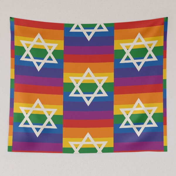 Item preview, Pride Month Jewish Flag designed and sold by BaShert.