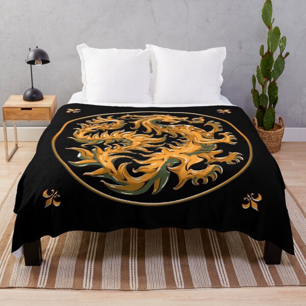 Item preview, golden dragon royal flag emblem illustration badge graphic logo art designed and sold by hayrpictures.