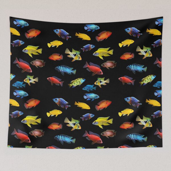Item preview, Cichlids Pattern African Cichlids Mbuna Dwarf Cichlid Fish Aquarium Breeders Art designed and sold by Aquarium Eclipse.