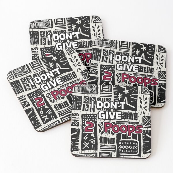 Item preview, I Don't Give 2 Poops funny saying abstract designed and sold by SmashingDeals.