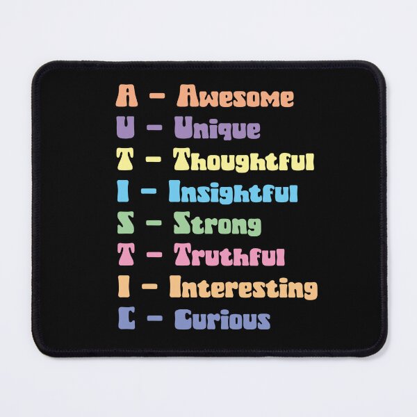 Item preview, Autism Acrostic –  Retro Rainbow Autistic Positive Affirmations  designed and sold by Dopamine Glitch.