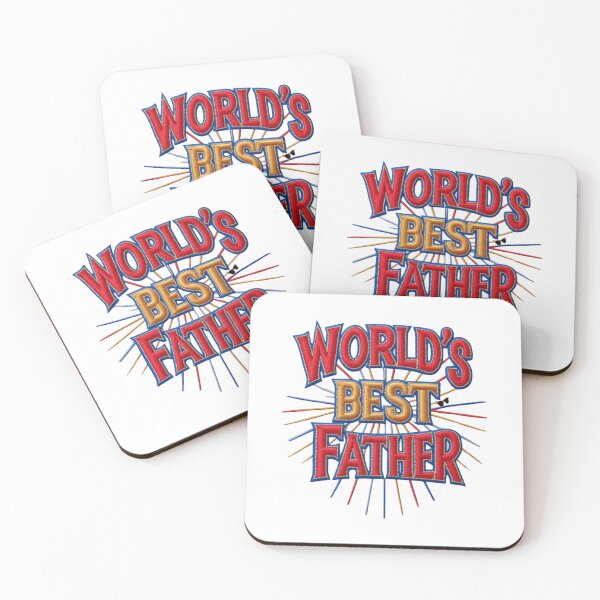 Item preview,  World's Best Father Embroidered Patch  Funny Dad Gift Design designed and sold by ArtDesignTp.