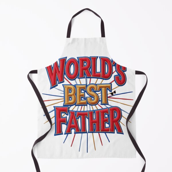 Item preview, World's Best Father Embroidered Patch Funny Dad Gift Design designed and sold by ArtDesignTp.