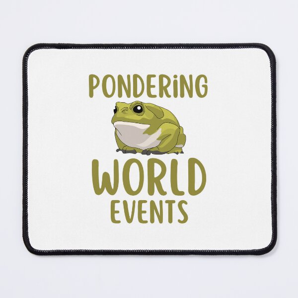 Item preview, Pondering World events frog designed and sold by BigfeetLittlepaws.