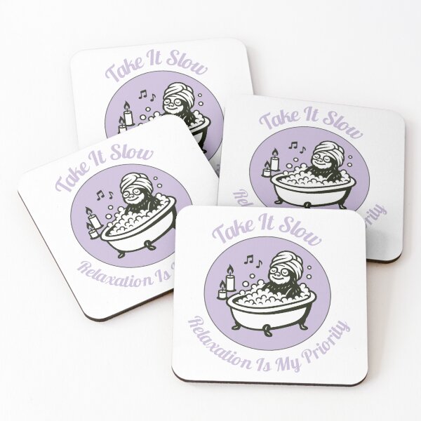 Item preview, Take It Slow – Sloth in the Bathtub designed and sold by NerdvanaDsg.