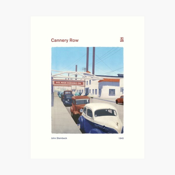 Cannery Row, John Steinbeck - Literary Book Cover Art, American Literature, Bookish Gift, Modern Home Decor Art Print