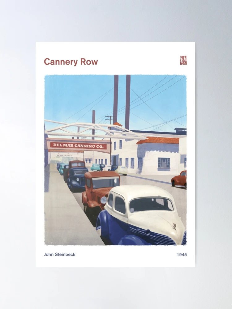 Cannery Row, John Steinbeck - Literary Book Cover Art, American Literature, Bookish  Gift, Modern Home Decor Poster for Sale by RedHillPrints