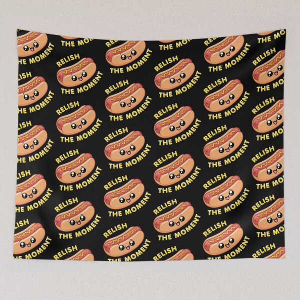 Item preview, Kawaii Chibi Hotdog – Relish the Moment Funny Food designed and sold by Karma Design.