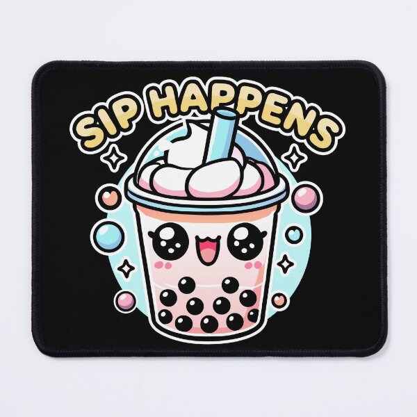 Item preview, Kawaii Chibi Bubble Tea – Sip Happens Food Pun designed and sold by Karma Design.
