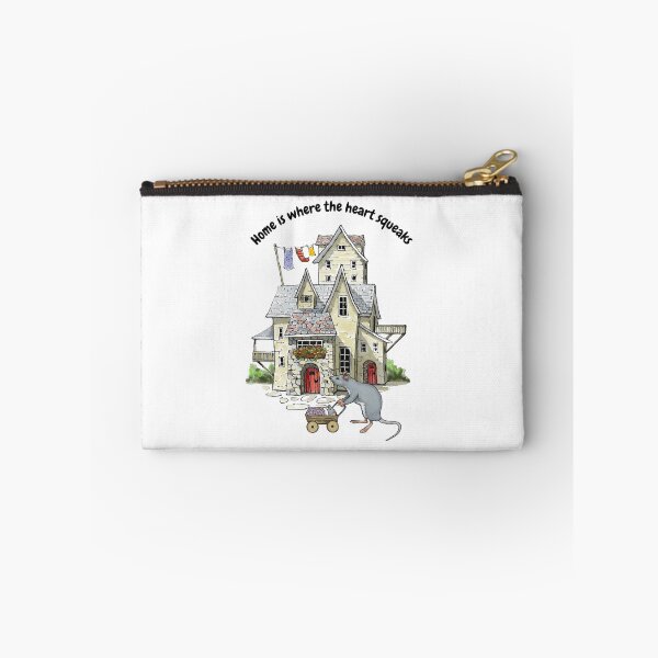 Item preview, Cute Mouse with Baby Carriage and Wonky House Home is Where the Heart Squeaks designed and sold by JoyfulWhimsy.