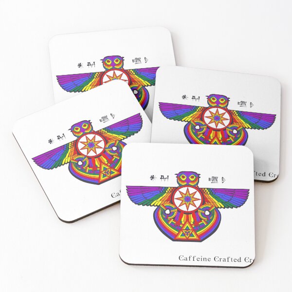 Item preview, Inana/Ishtar Owl Banner - Pride Rainbow Edition designed and sold by CaffeineCraftedCreations.