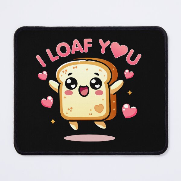Item preview, Kawaii Chibi Bread – I Loaf You Funny Food Pun designed and sold by Karma Design.