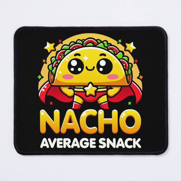 Item preview, Kawaii Chibi Super Nacho Average Snack Funny Food Pun designed and sold by Karma Design.