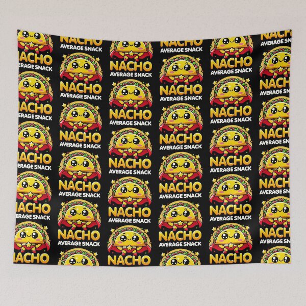 Item preview, Kawaii Chibi Super Nacho Average Snack Funny Food Pun designed and sold by Karma Design.