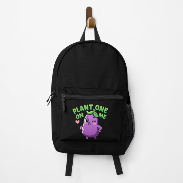 Item preview, Kawaii Chibi Eggplant Pun – Plant One On Me Funny  designed and sold by Karma Design.