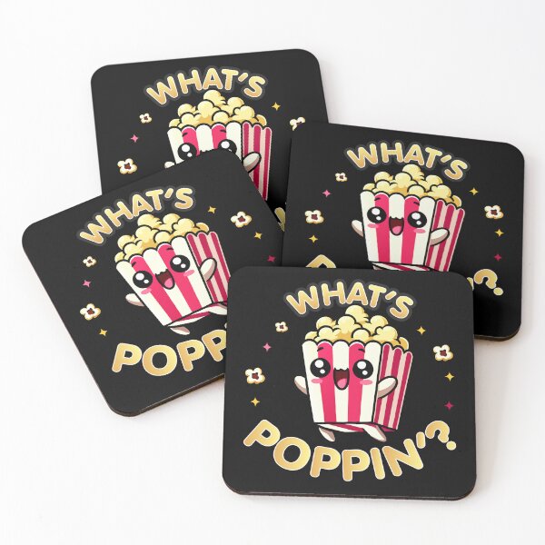 Item preview, Kawaii Chibi Popcorn – What's Poppin' Funny Food designed and sold by Karma Design.