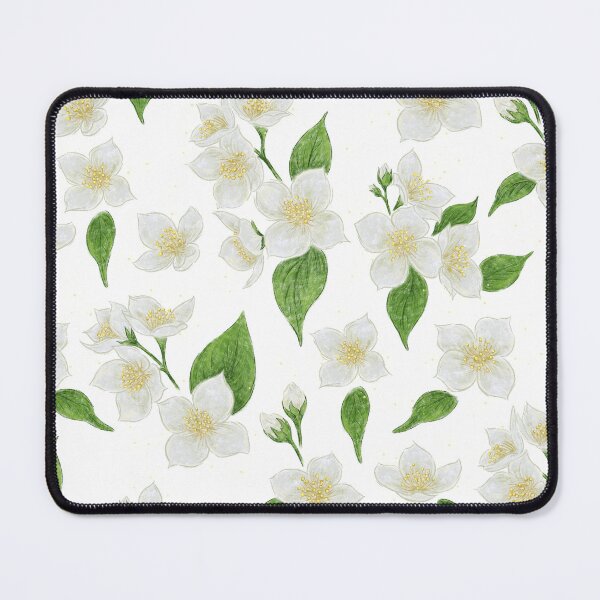 Item preview, A pattern of jasmine flowers, healing images, the spring bloom of jasmine, white flowers, designed and sold by ArtbySvetik.