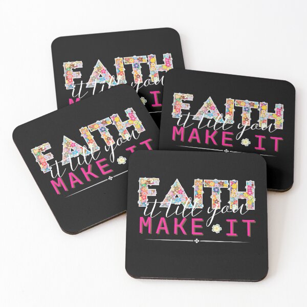 Item preview, Faith It Till You Make It – Puns Pattern Typography Design designed and sold by jteart.