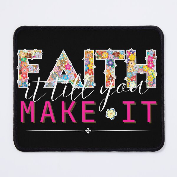 Item preview, Faith It Till You Make It – Puns Pattern Typography Design designed and sold by jteart.