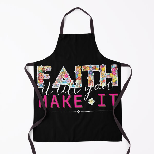 Item preview, Faith It Till You Make It – Puns Pattern Typography Design designed and sold by jteart.