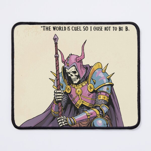 Item preview, Skeleton Knight Meme – "The World is Cuel" Funny Dark Armor Quote designed and sold by -DEEWOLF-.
