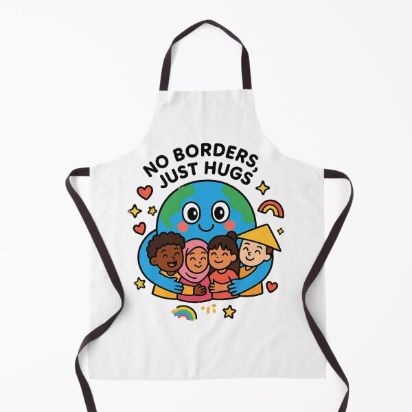 Item preview, No Borders, Just Hugs – Cute Earth Hugging Diversity Design designed and sold by YONKO STORE.