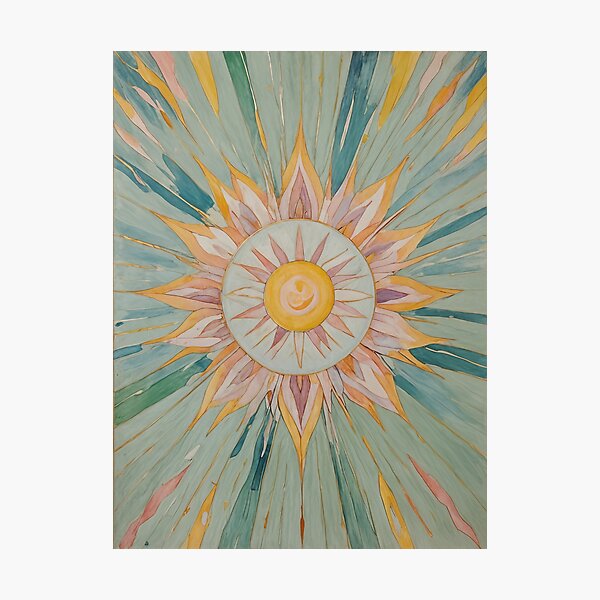 Item preview, Pastel Rainbow Sun no1 designed and sold by Lizetteh.