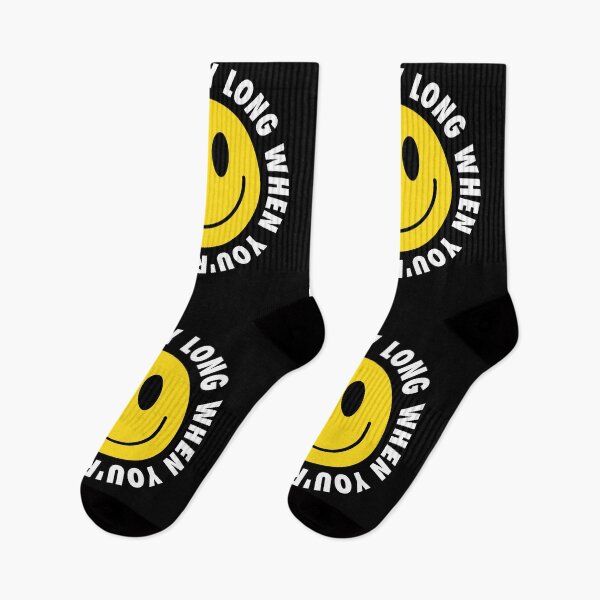 Item preview, Life Is Very Long – Circular Irony with Smiley Face (White Lettering) designed and sold by didijuca.