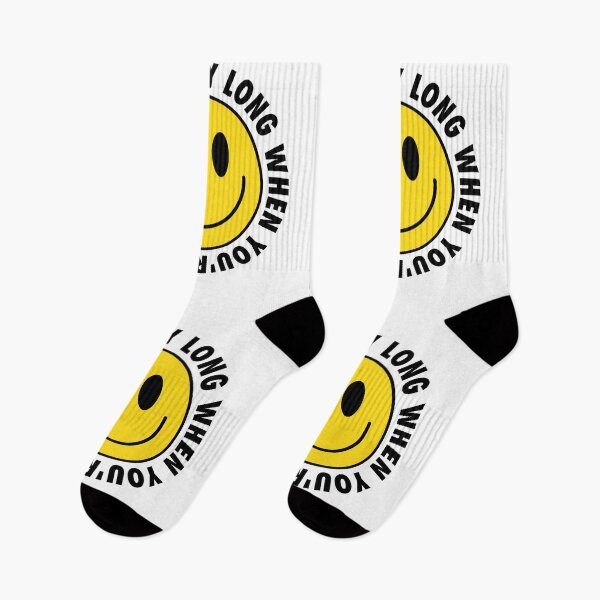 Item preview, Life Is Very Long – Circular Irony with Smiley Face (Black Lettering) designed and sold by didijuca.