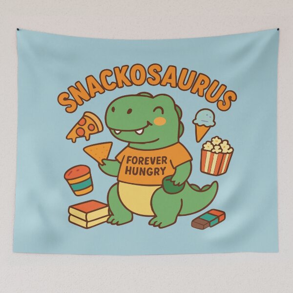 Item preview, Snackosaurus – Forever Hungry designed and sold by TeeLabDesign.
