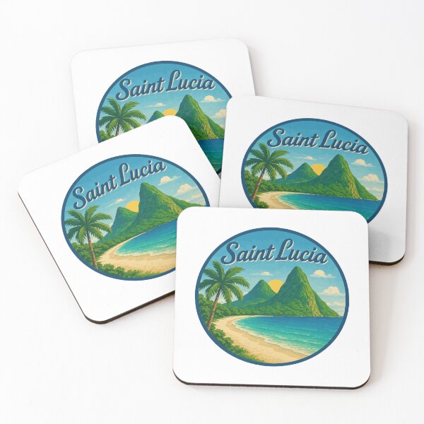 Item preview, Saint Lucia (with Navy Blue Lettering) designed and sold by VelvetRoom.