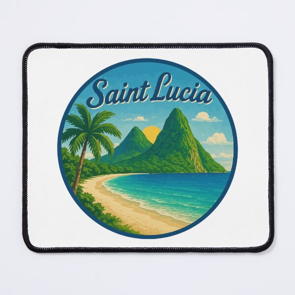 Item preview, Saint Lucia (with Navy Blue Lettering) designed and sold by VelvetRoom.