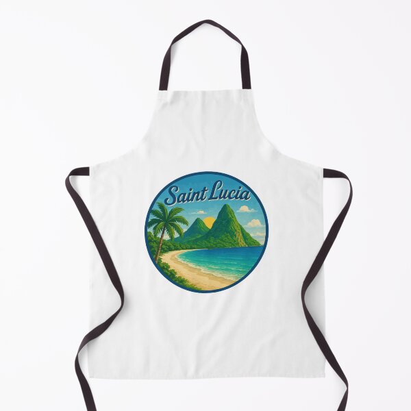 Item preview, Saint Lucia (with Navy Blue Lettering) designed and sold by VelvetRoom.