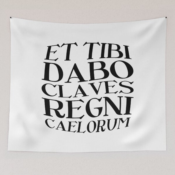 Item preview, Et Tibi Dabo Claves Regni Caelorum – Latin Key to Heaven (black) designed and sold by didijuca.
