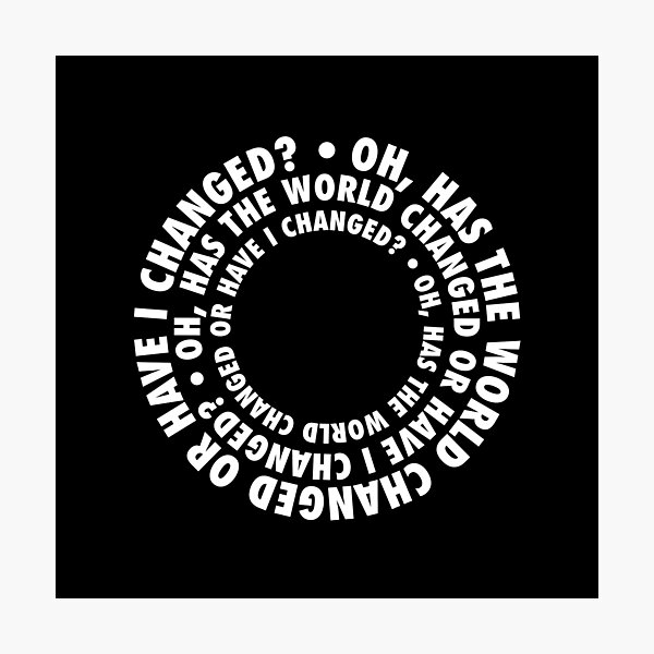 Item preview, Have I Changed or Has the World? – Existential Spiral Design in White designed and sold by didijuca.