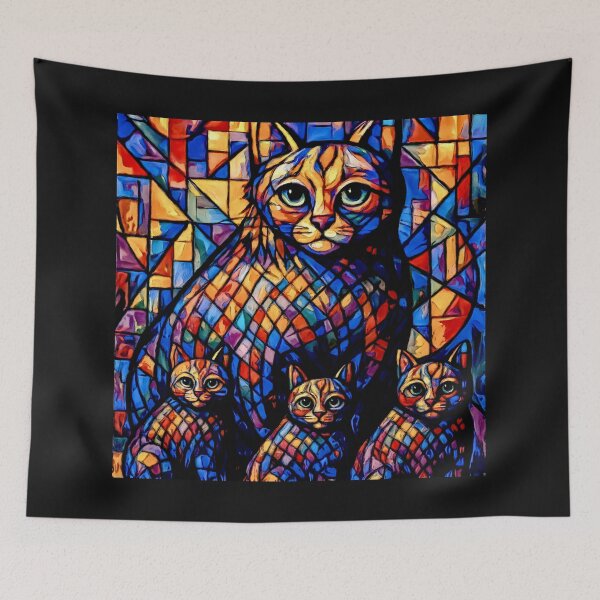 Item preview, The Colourful family cat cross my path! By Bevilaqua Original Draw#1  designed and sold by Helios Be. Lavsh.