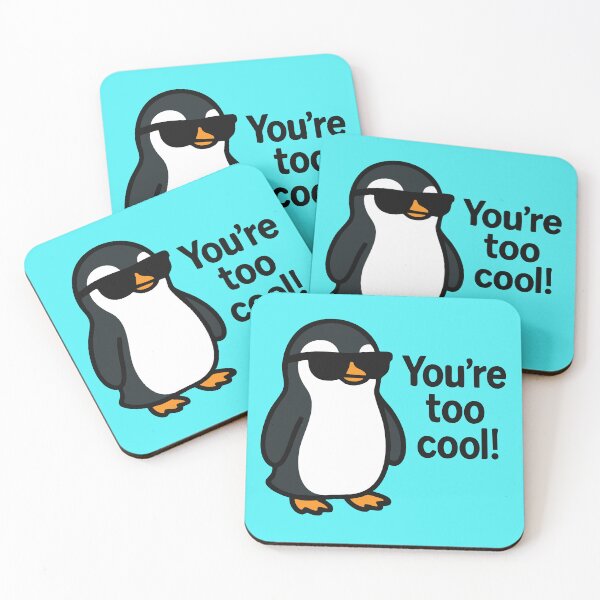 Item preview, Cool Penguin Art – Funny Animal Pun Gift - You're Too Cool!  designed and sold by Madeline Binder Art & Design.