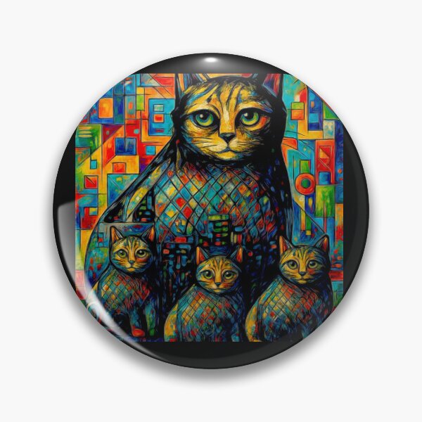 Item preview, The Colourful family cat cross my path! By Bevilaqua Original Draw#2 designed and sold by Helios Be. Lavsh.