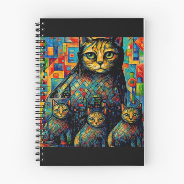Item preview, The Colourful family cat cross my path! By Bevilaqua Original Draw#2 designed and sold by Helios Be. Lavsh.