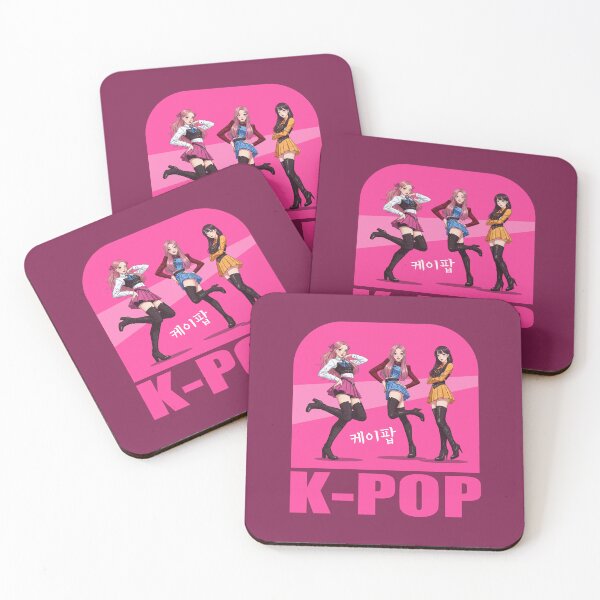Item preview, Chic K-Pop Girl Trio Pink Art designed and sold by KiwiRider.