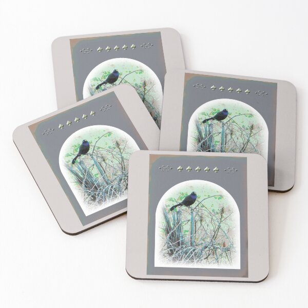 Item preview, The Confident Common grackle keeps an Eye on the Backyard designed and sold by cremedecolor.