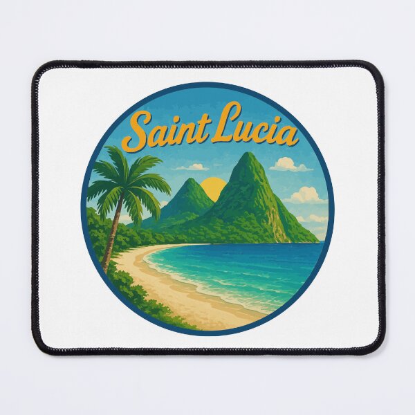 Item preview, Saint Lucia (with Orange Lettering) designed and sold by VelvetRoom.