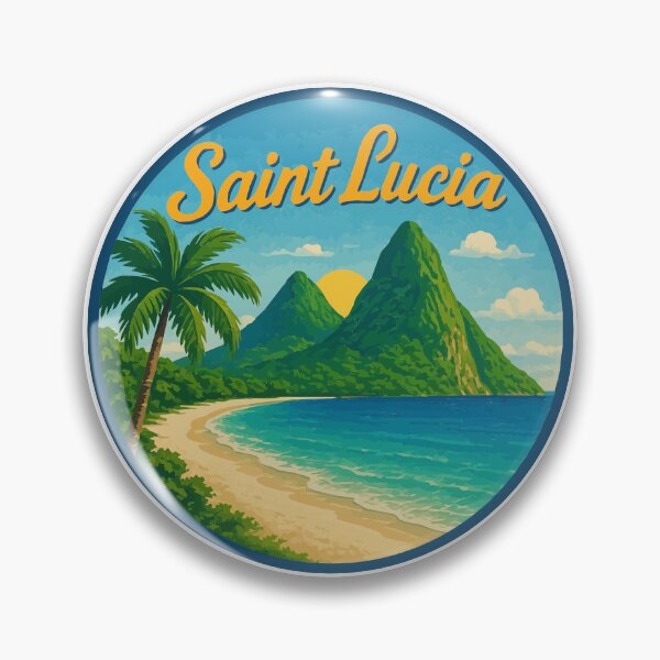 Item preview, Saint Lucia (with Orange Lettering) designed and sold by VelvetRoom.