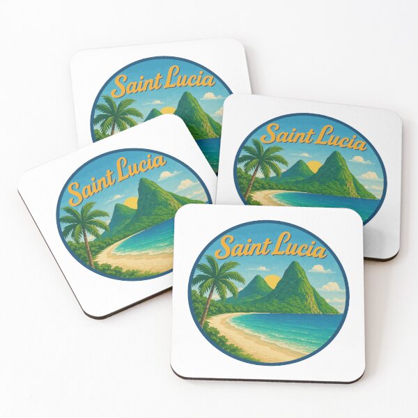 Item preview, Saint Lucia (with Orange Lettering) designed and sold by VelvetRoom.