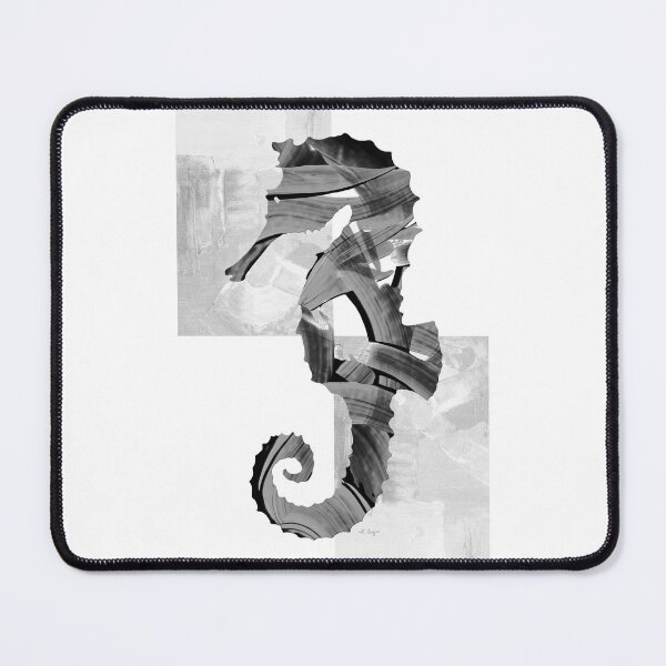 Item preview, Black And White Seahorse Beach Art designed and sold by Sharon Cummings Art.