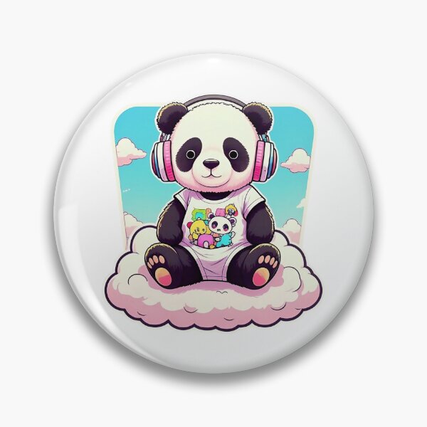 Item preview, Cool panda on a cloud with headphones designed and sold by JonysCreativeDesigns.