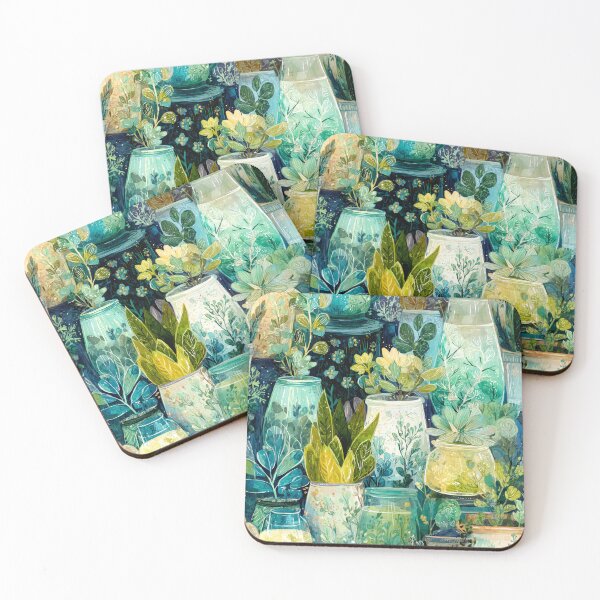 Item preview, Nature Evergreen leavesflowers potted  #nature designed and sold by JBJart.