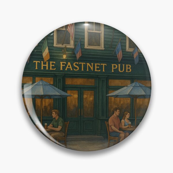 Item preview, Fastnet Pub Newport RI Watercolor Print – Coastal Irish Bar Artwork designed and sold by LegacyScenes.