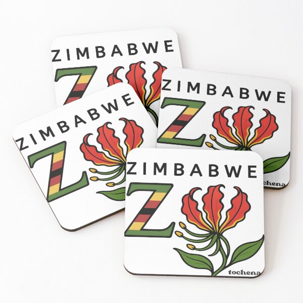 Item preview, Zimbabwe flag & flame lily  designed and sold by Tochena.