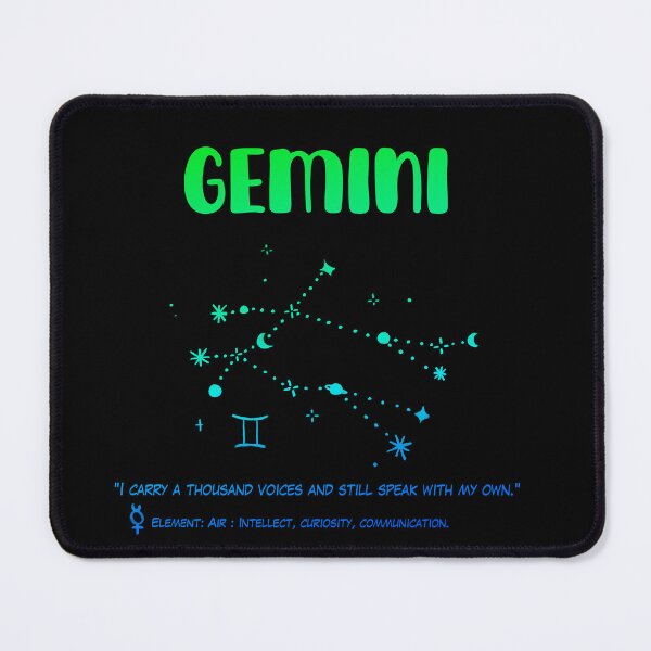Item preview, Expressive Gemini Quote Design – Air Sign Zodiac Art for Curious Minds designed and sold by lowder.